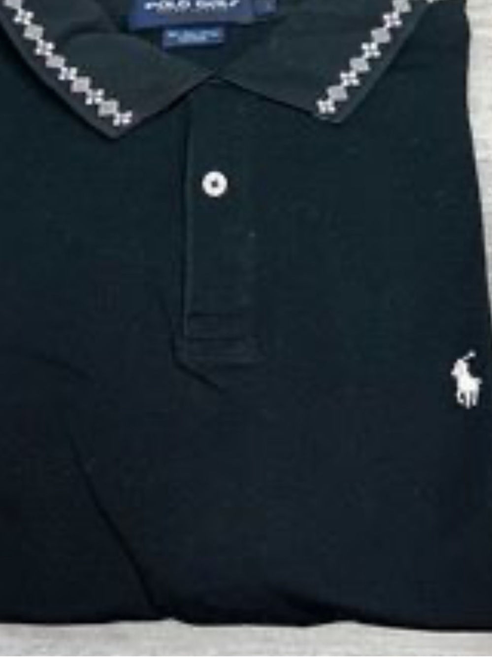 Ralph Lauren Polo Golf XL Black Men's Polo Shirt Long Sleeve 100% Pima Cotton